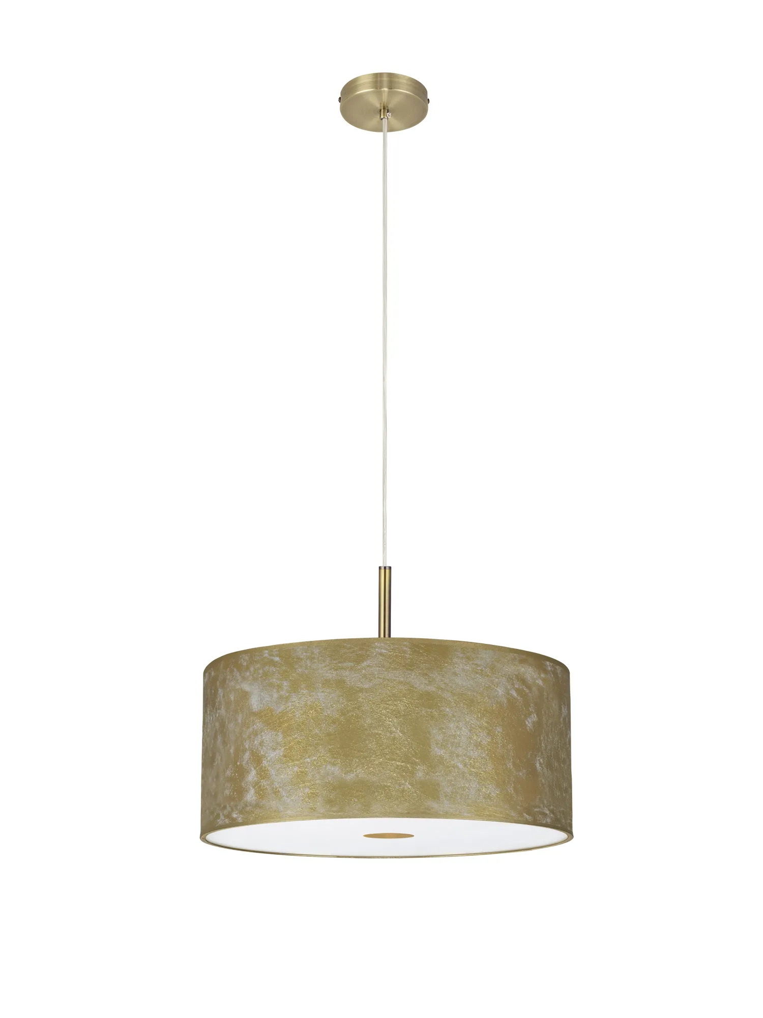Baymont 40cm 3 Light Pendant Antique Brass, Gold Leaf, Frosted Diffuser DK0836  Deco Baymont AB GL